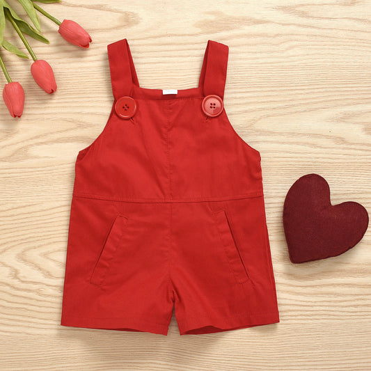 Solid-color panties with straps