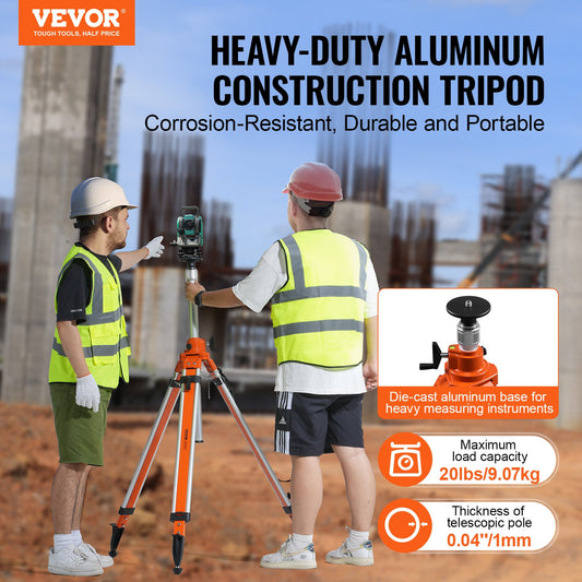 Laser Level Tripod Stand, Adjustable Heavy-duty Measuring Tripod, With Bubble Level And Light Diffusion Limiter, With Liftable Anti-slip Feet, Suitable For Construction Work