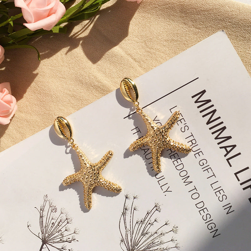 Fashion Vintage Earrings Trendy Ocean Style Stud Earrings Shell Earrings