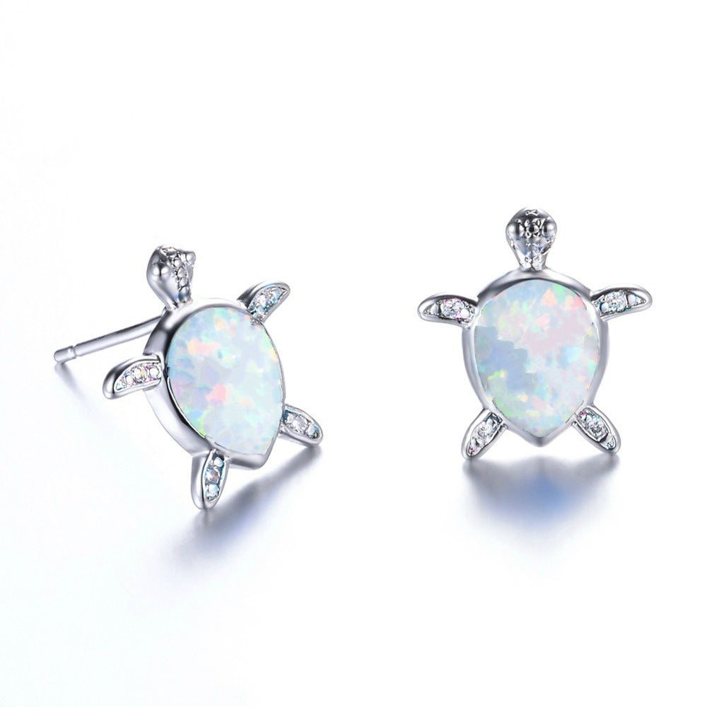 New inlaid aussie earrings love opal woman earrings turtle earrings