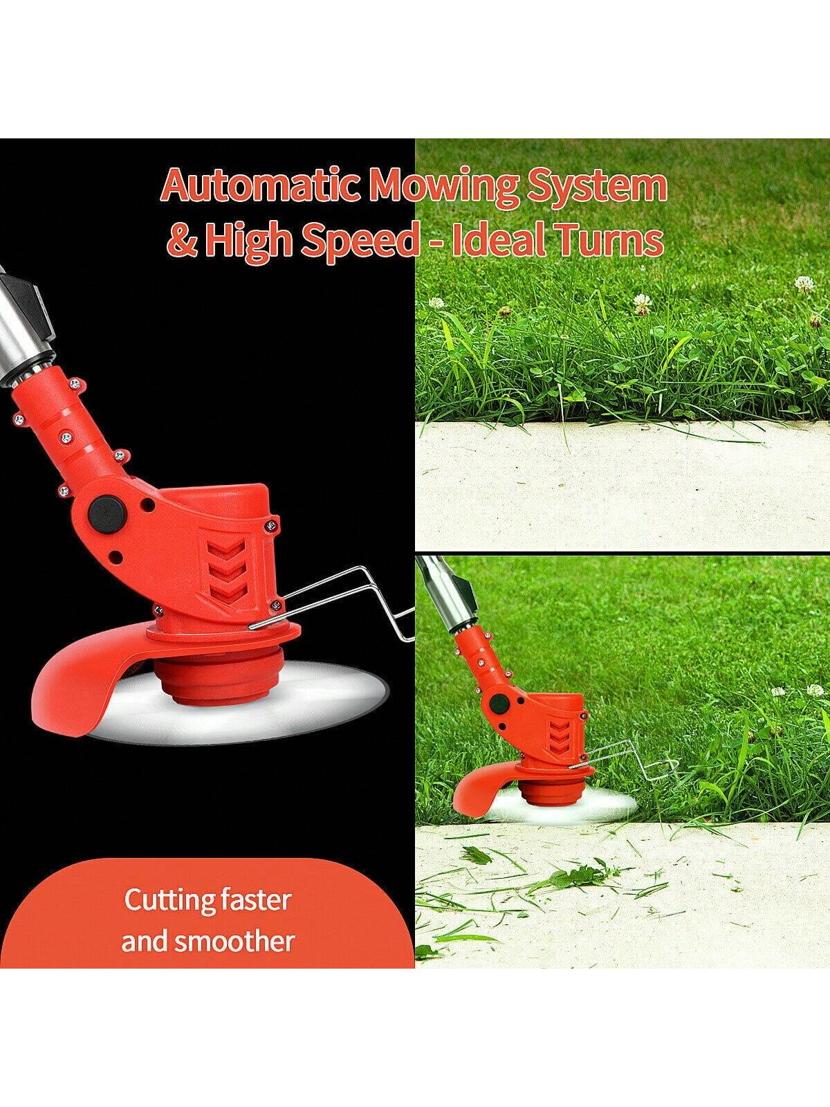 Electric Strimmer Grass Trimmer Cutter Garden Edger 21V Cordless 2 Battery