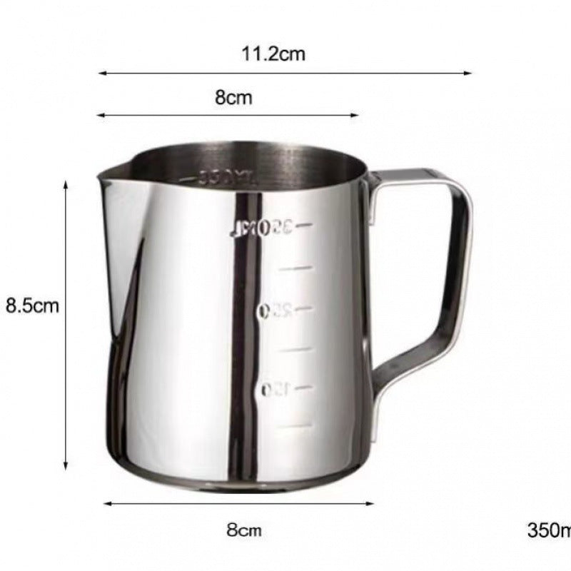 Gold-plated Teflon Etched Stainless Steel Milk Cup Cylinder