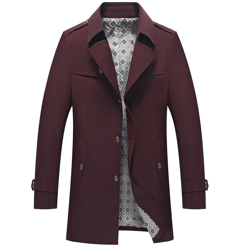 Spring And Autumn Jacket Men's Duster British Style