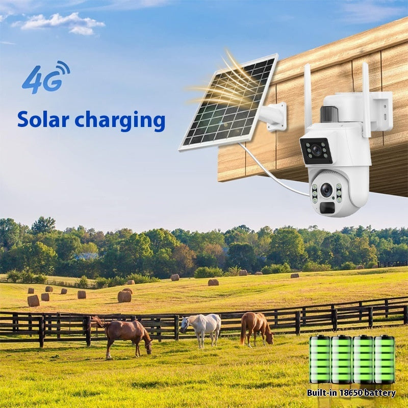 Outdoor Remote Wireless Waterproof Full Color Night Vision 10x Zoom 6MP Monitoring