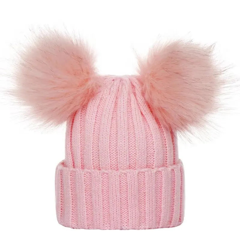 New Mother Kids Winter Hats for Baby Girl Boy Bobble Hat Kids Cap for Children Pompom Baby Beanie Infant Bonnet Accessories 0-3Y