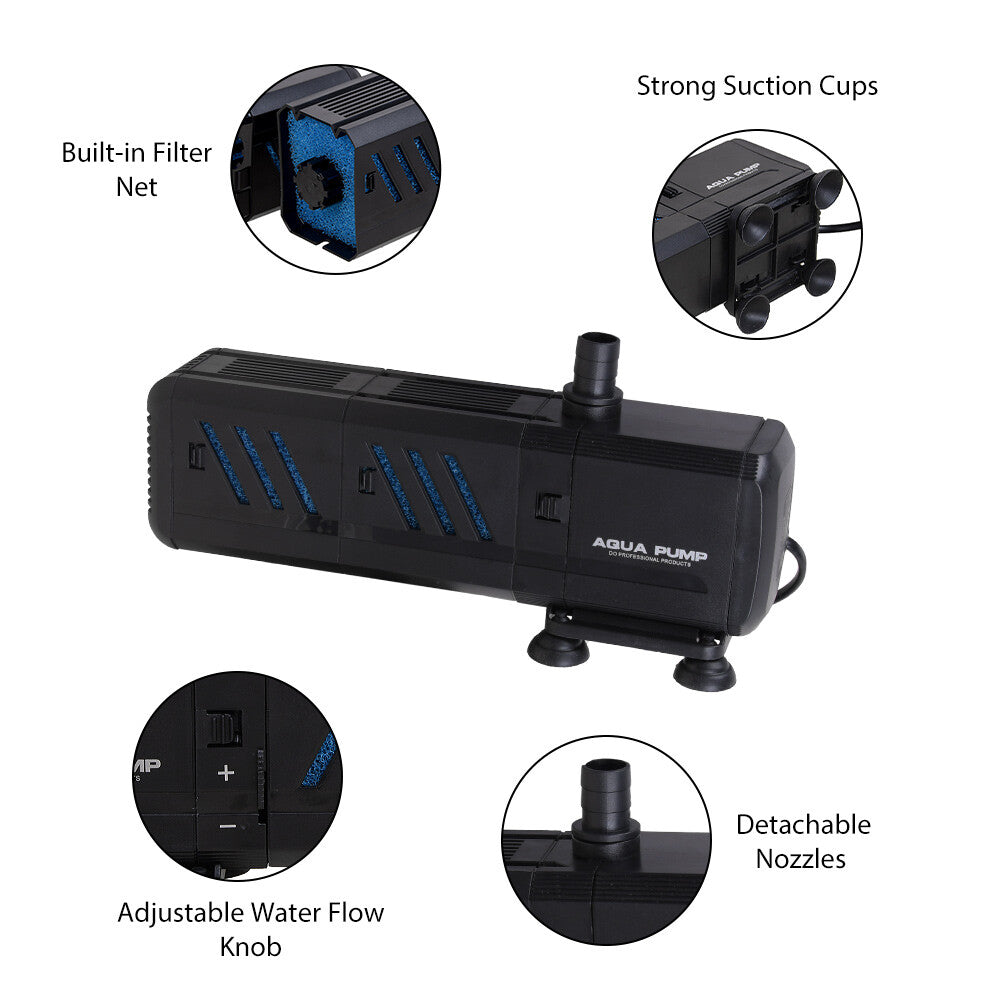 4 In 1 Aquarium Fish Tank Filter Water Internal Purifier Filter Oxygen Wave