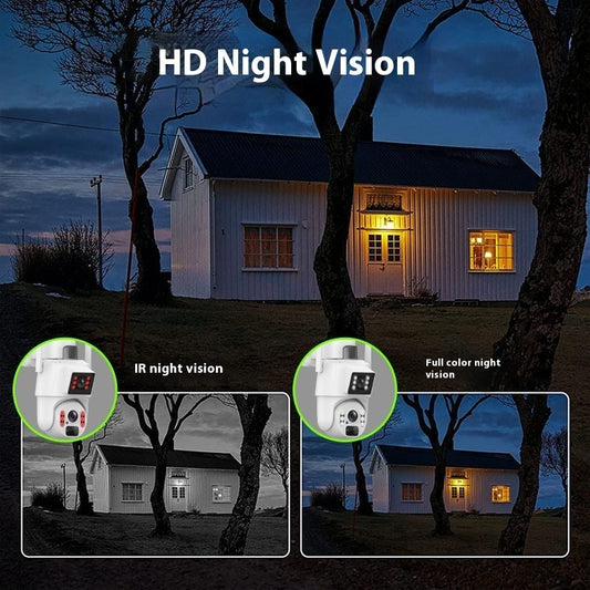 Outdoor Remote Wireless Waterproof Full Color Night Vision 10x Zoom 6MP Monitoring
