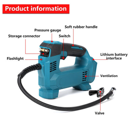 For 18V Cordless Inflator Body Only Car Digital Tyre Air Compressor