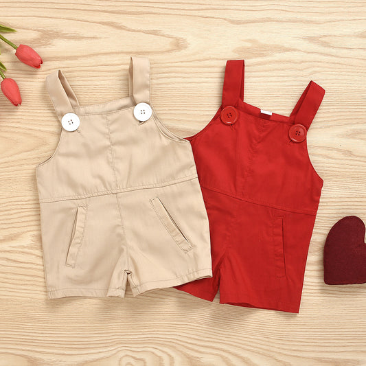 Solid-color panties with straps