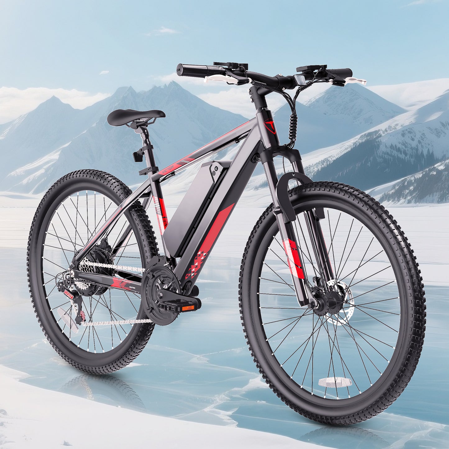 350W 20in City Electric Bike, 40km Range, 21-Speed Gears, Mechanical Disc Brakes
