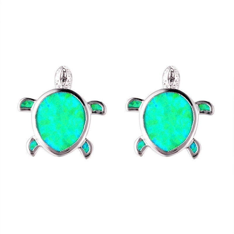 New inlaid aussie earrings love opal woman earrings turtle earrings