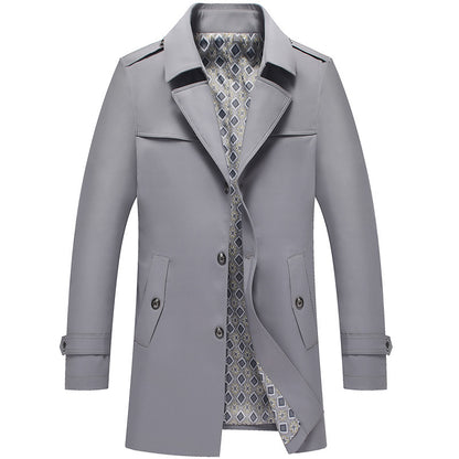 Spring And Autumn Jacket Men's Duster British Style