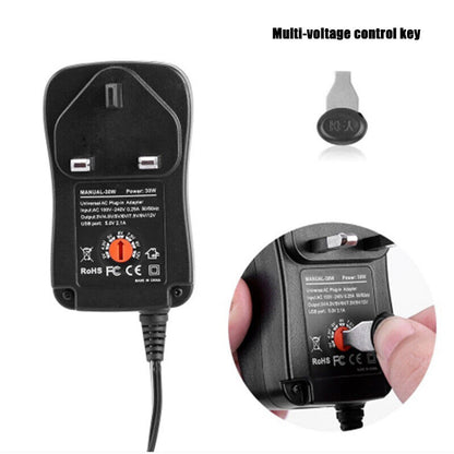Universal 3-12V Adjustable Voltage Adaptor Charger USB AC DC Power Supply Adapte