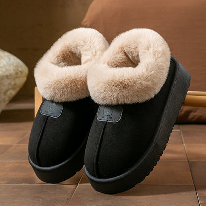 Ankle Wrap Cotton Slippers Women's Fashion Thick Snow Boots
