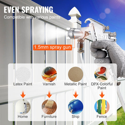 Spray Paint Pressure Pot, 10 L,2.5 Gal Fully Automatic Stirring Pressure Pot Tank, 70 Psi Adjustale Pressure, Pressure Pot Paint Tank With Spray Gun And Hoses, For Home Decor Industry Painting