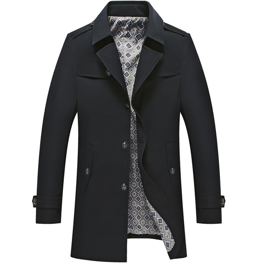 Spring And Autumn Jacket Men's Duster British Style