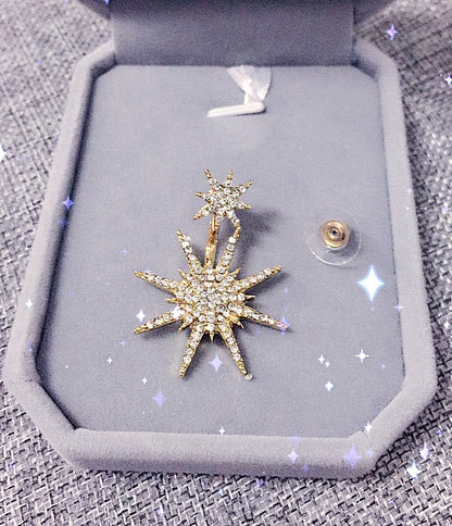 Stud earrings with star stud earrings