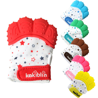 Baby Teether Gloves Molars Chews Infants Prevent Eating Fingers  Bite Soft Rubber Gloves Carton