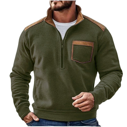 Men's Casual Coat Zipper Fleece Sweater