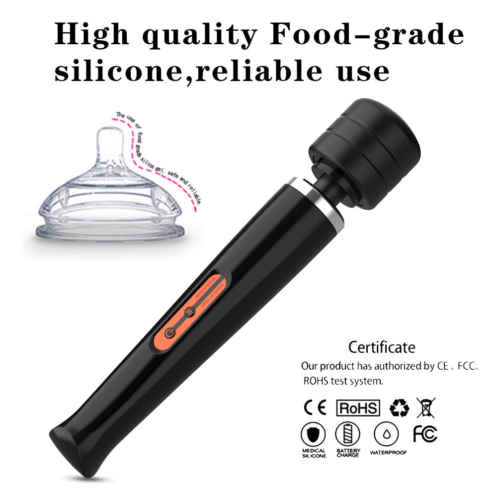 Magic Massager Wand Vibration 10 Speeds Vibrating Massage Full Body Magic Therapy Motor USB Rechargeable