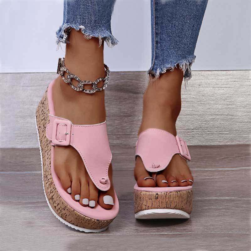 Women's Fashion Trend Wedge Buckle Sandals