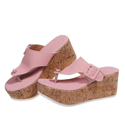 Women's Fashion Trend Wedge Buckle Sandals