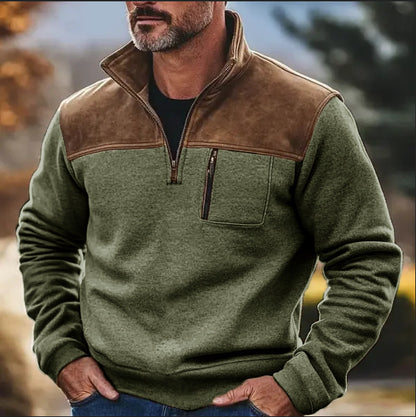 Men's Casual Coat Zipper Fleece Sweater