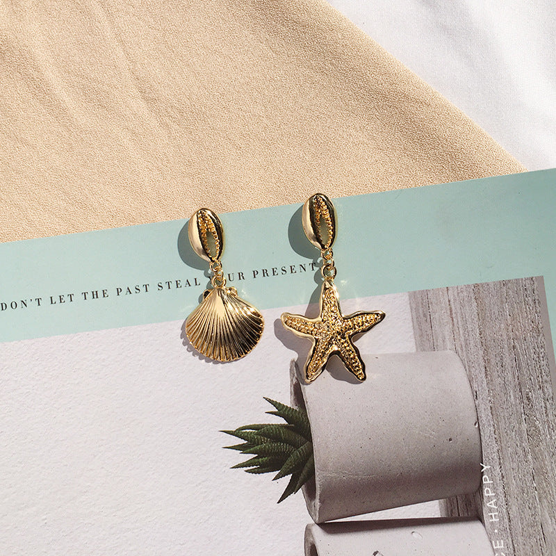 Fashion Vintage Earrings Trendy Ocean Style Stud Earrings Shell Earrings