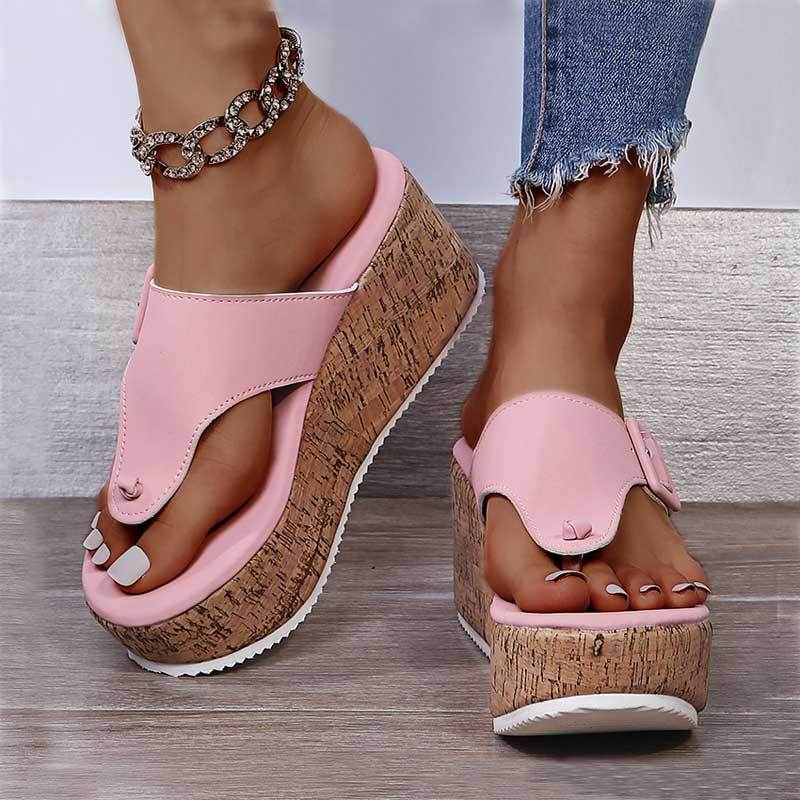 Women's Fashion Trend Wedge Buckle Sandals