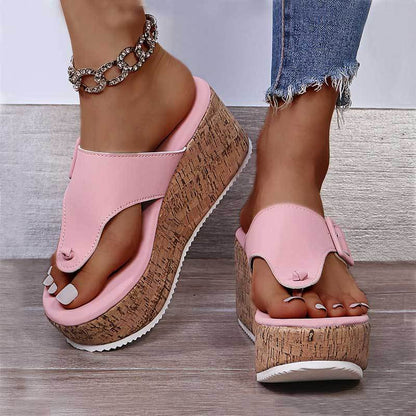 Women's Fashion Trend Wedge Buckle Sandals