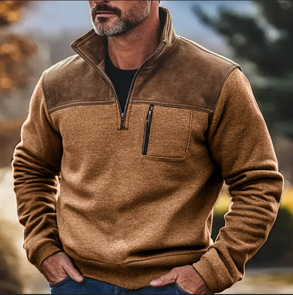 Men's Casual Coat Zipper Fleece Sweater
