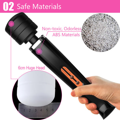 Magic Massager Wand Vibration 10 Speeds Vibrating Massage Full Body Magic Therapy Motor USB Rechargeable