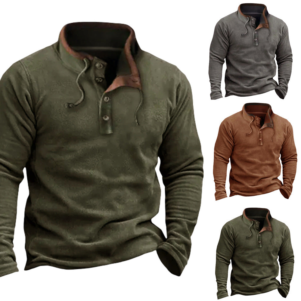 Men's Casual Coat Zipper Fleece Sweater