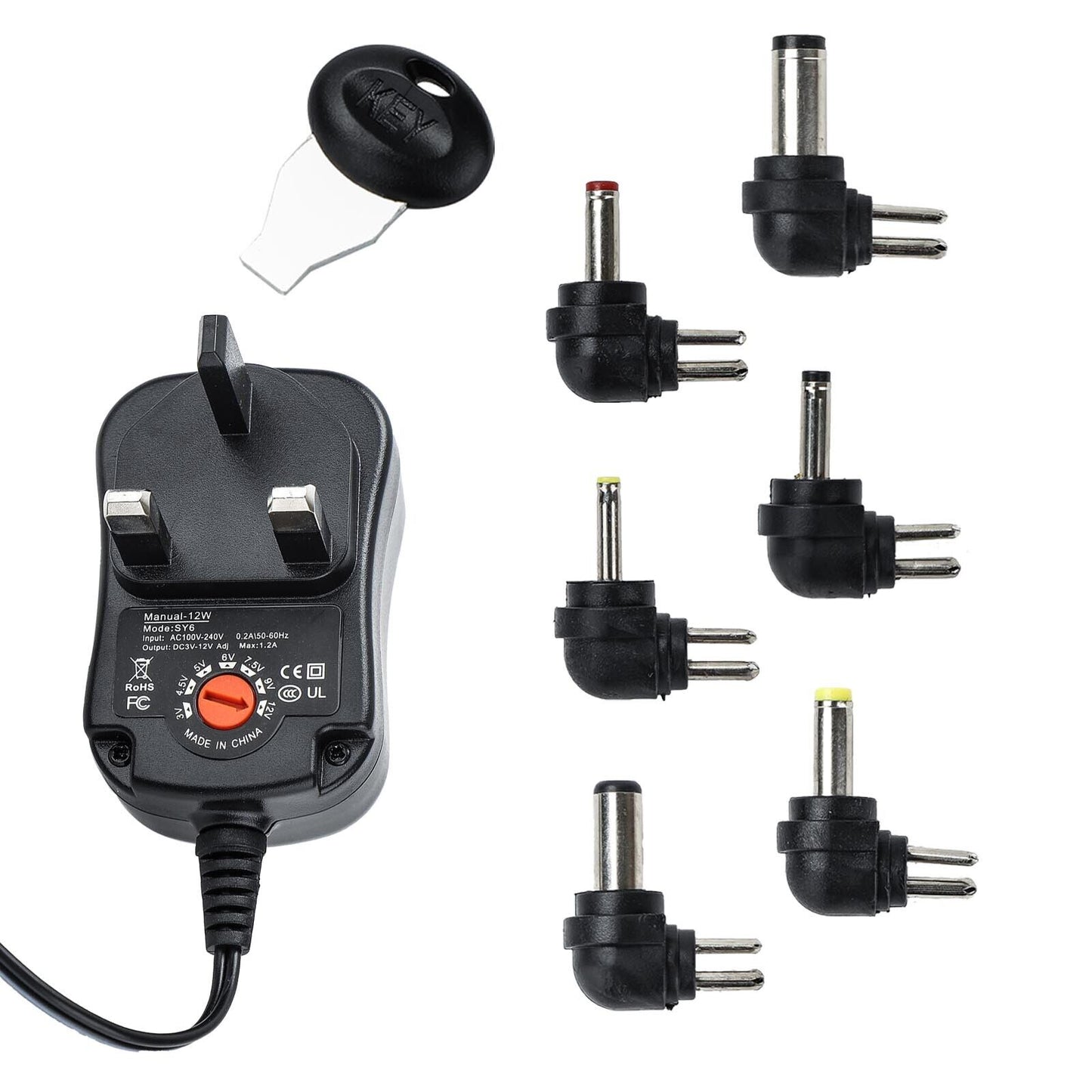 Universal 3-12V Adjustable Voltage Adaptor Charger USB AC DC Power Supply Adapte