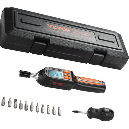 Digital Torque Screwdriver, 0.64 Cm Drive Screwdriver Torque Wrench, Electrician Torque Screwdriver With LCD, Comes With Screwdriver Bits And Storage Case