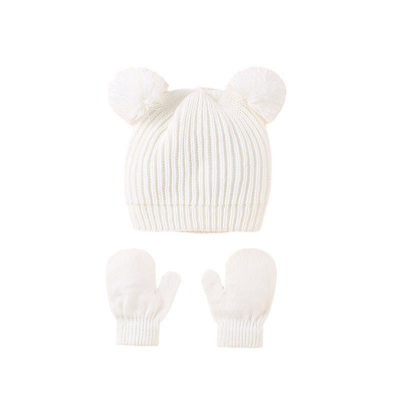 Children Hat Knitted Hat Gloves Suit