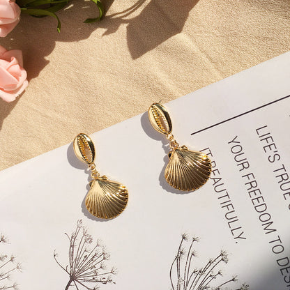 Fashion Vintage Earrings Trendy Ocean Style Stud Earrings Shell Earrings