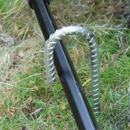 8PCS Heavy Duty Trampoline J-Shaped Metal Wind Stakes Pegs Tent Ground Anchor-