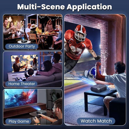 Projector With 5G WiFi And Bluetooth, Native 1080P, Supports 4K, Suitable For Mobile Phones,PCs,TV Sticks,PS5, Shipped From FBA Warehouse.