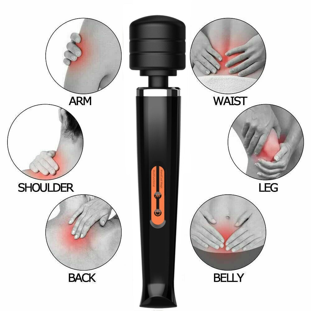 Magic Massager Wand Vibration 10 Speeds Vibrating Massage Full Body Magic Therapy Motor USB Rechargeable