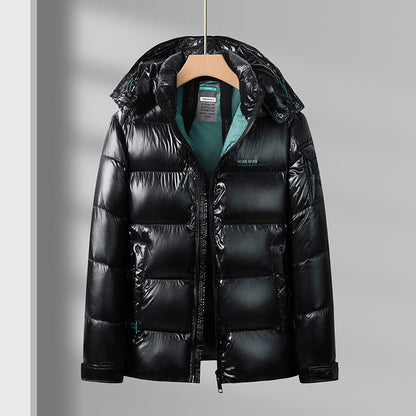 Glossy Men's Thickened Warm-keeping And Cold-proof Casual Cotton-padded Jacket
