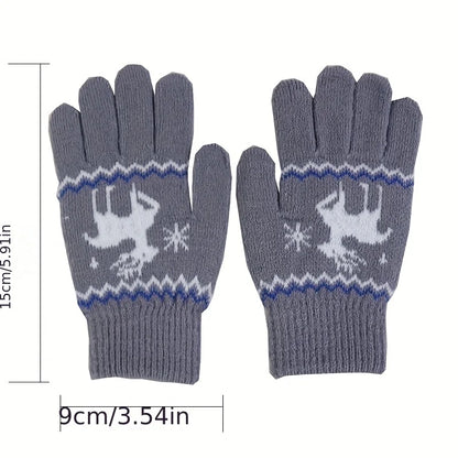 Brand New Child Kids Baby Girls Boys Winter Knitted Gloves Cartoon Warm Mittens Toddlers Outdoor Cartoon  Cute Gloves5-12 Years