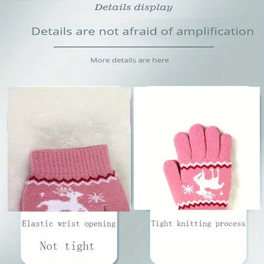 Brand New Child Kids Baby Girls Boys Winter Knitted Gloves Cartoon Warm Mittens Toddlers Outdoor Cartoon  Cute Gloves5-12 Years