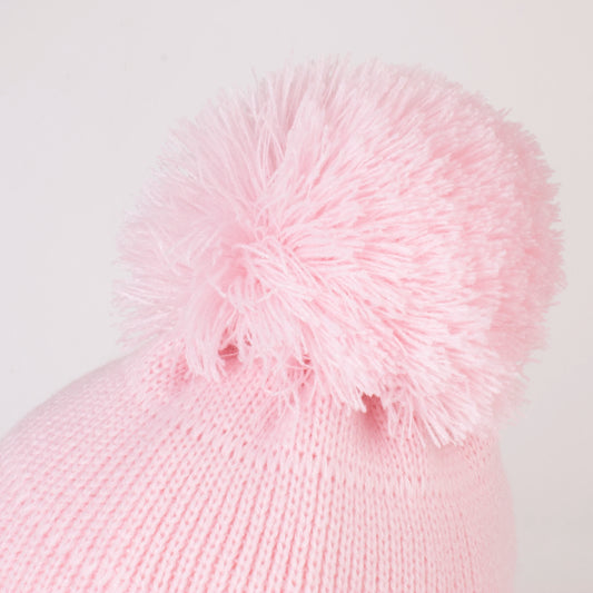 Winter Warm Knitted Baby Hats for Girls Pom Pom Kid Toddler Boys Beanies Cap with Fleece Lining