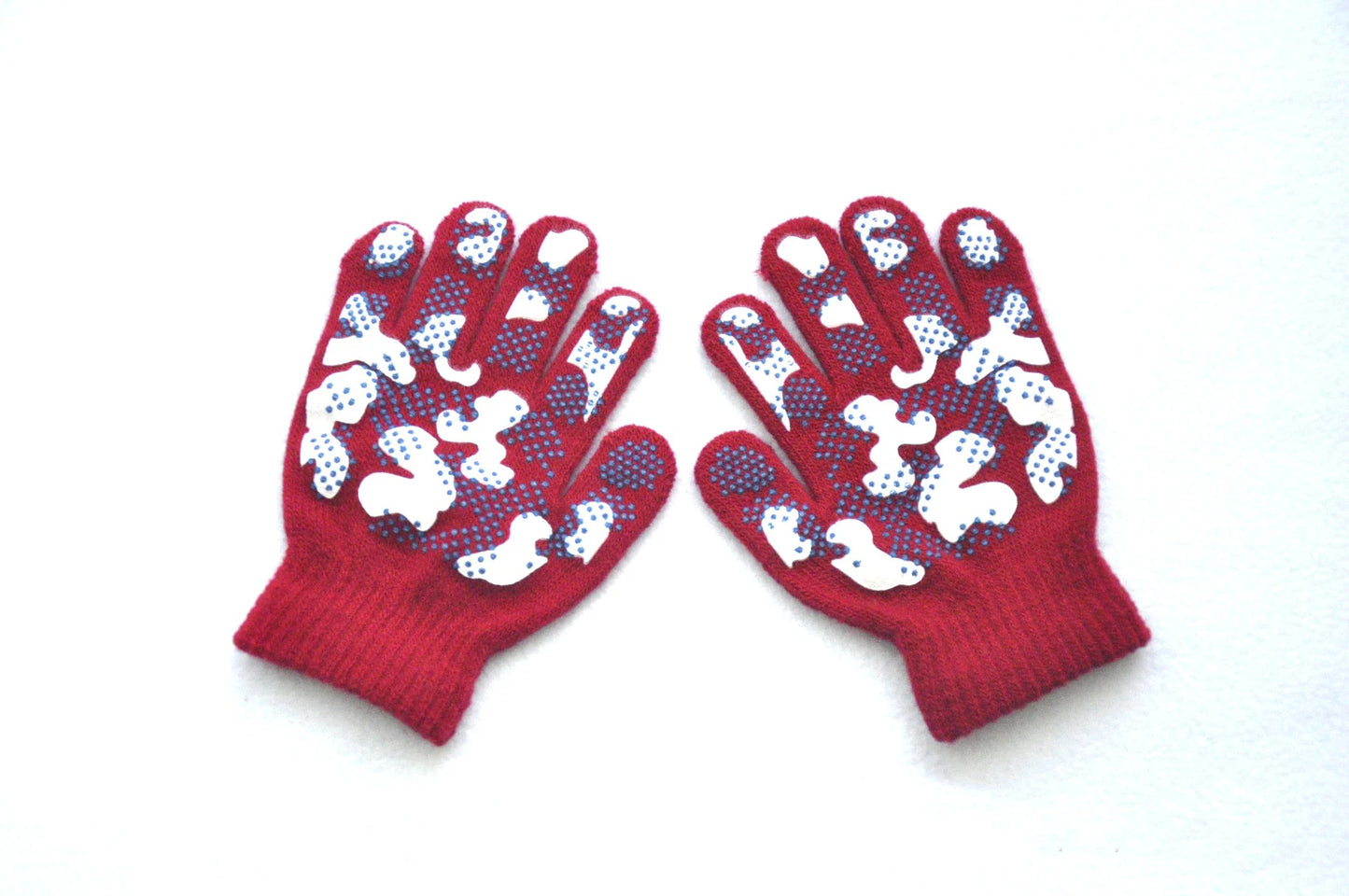 New Camouflage Anti Slip 3-6Y Children Winter Knitted Warm Gloves For Boys Girls Student Mittens Outdoor Cycling Skiing Gloves