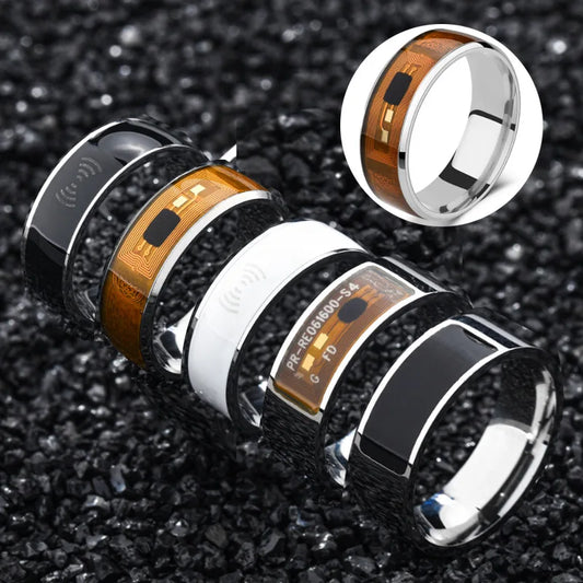New Technology Source NFC Ring Black Technology Stainless Steel Jewelry NFC Smart Ring Wholesale