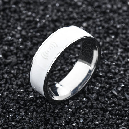New Technology Source NFC Ring Black Technology Stainless Steel Jewelry NFC Smart Ring Wholesale