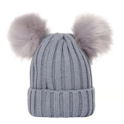New Mother Kids Winter Hats for Baby Girl Boy Bobble Hat Kids Cap for Children Pompom Baby Beanie Infant Bonnet Accessories 0-3Y
