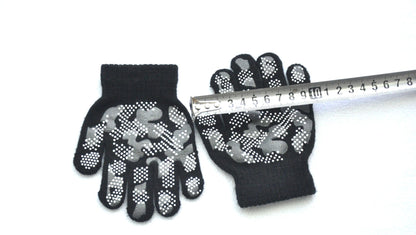 New Camouflage Anti Slip 3-6Y Children Winter Knitted Warm Gloves For Boys Girls Student Mittens Outdoor Cycling Skiing Gloves