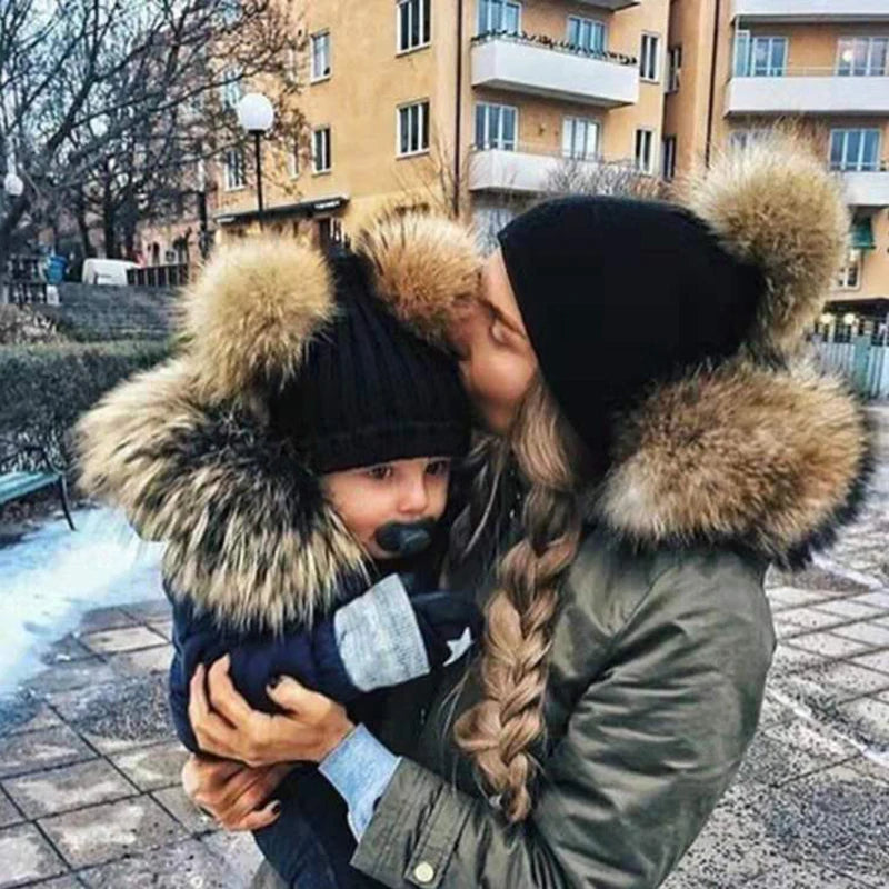 New Mother Kids Winter Hats for Baby Girl Boy Bobble Hat Kids Cap for Children Pompom Baby Beanie Infant Bonnet Accessories 0-3Y